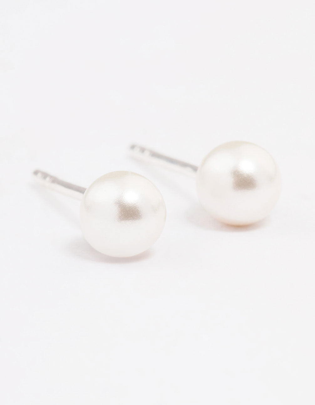 Sterling Silver Pearl Stud Earrings 5mm