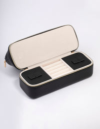 Black Faux Leather Makeup Bag & Jewellery Box - link has visual effect only
