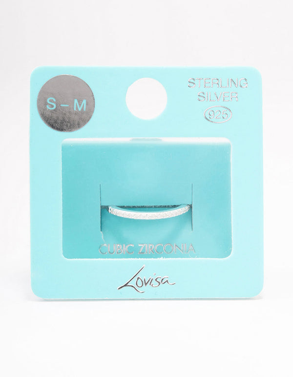 Sterling Silver Cubic Zirconia Pave Ring