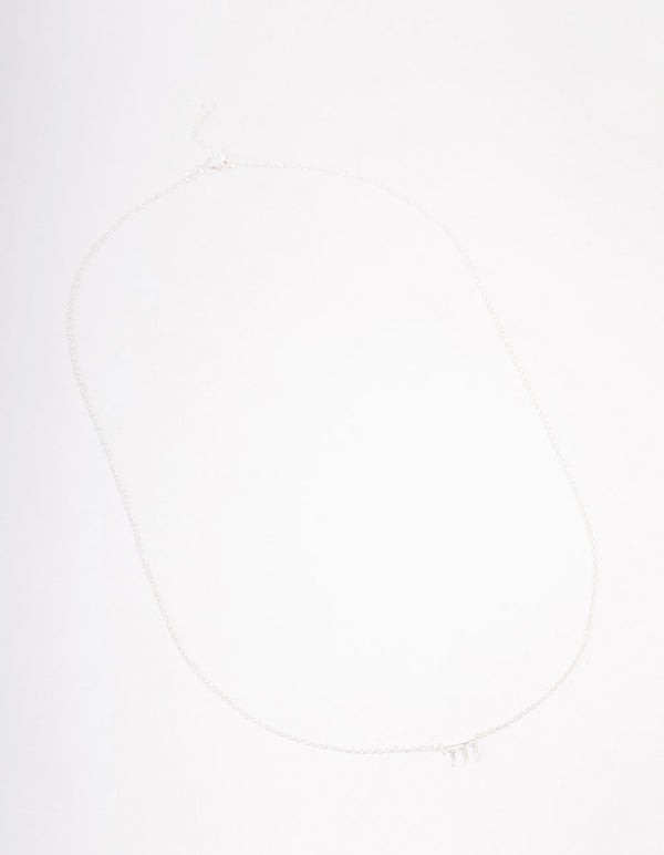 Sterling Silver 777 Angel Number Pendant Necklace