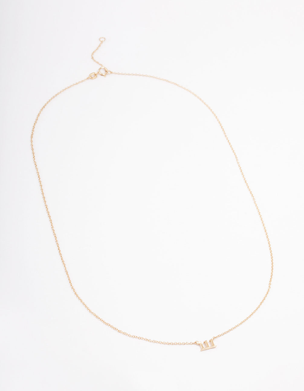 Gold Plated Sterling Silver 111 Angel Number Pendant Necklace
