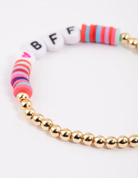 Gold BFF Clear Disc Beaded Bangle Pack - link has visual effect only
