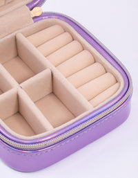 Lilac Holographic Faux Leather Jewellery Box - link has visual effect only