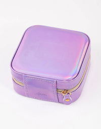 Lilac Holographic Faux Leather Jewellery Box - link has visual effect only