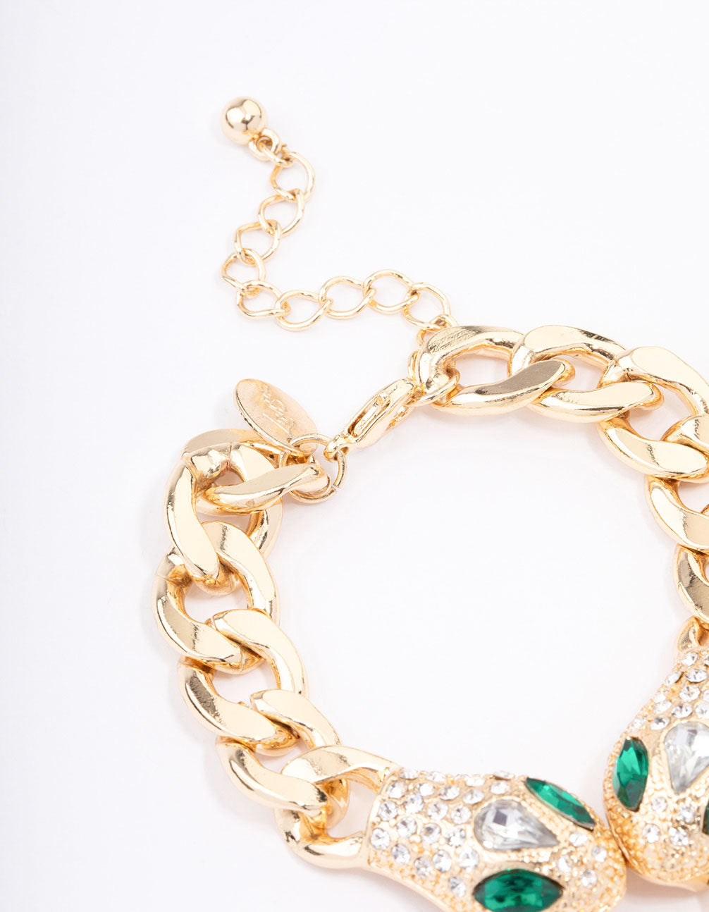 Gold Snake Multi Diamante Bracelet