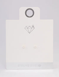 Sterling Silver Ball Stud Earrings 4mm - link has visual effect only
