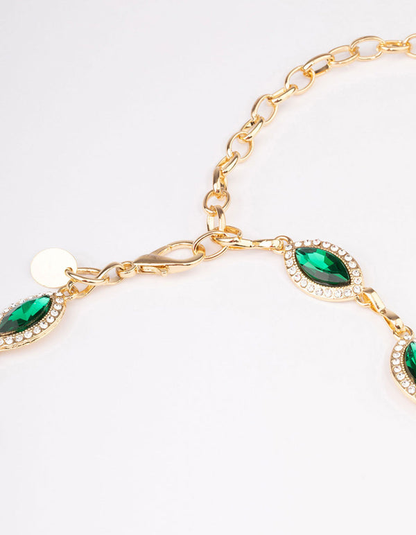 Gold Marquise Diamante Belt