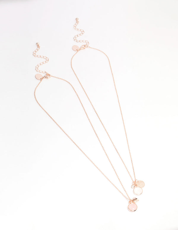 Rose Gold Mixed Jingle Necklace Pack