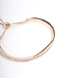Rose Gold Diamante Toggle Bracelet - link has visual effect only