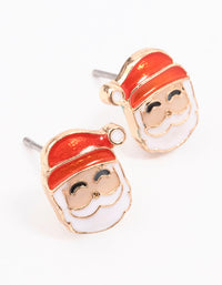 Gold Santa Stud Earrings - link has visual effect only
