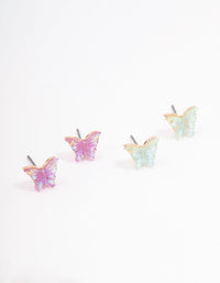 Gold Holographic Butterfly Earring Pack - link has visual effect only