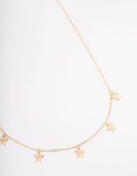 Gold Textured Butterfly Droplet Necklace - link has visual effect only