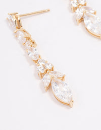 Gold Line Mixed Stone Drop Earrings - link has visual effect only