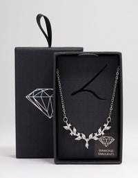 Silver Dainty Leafy Vine Necklace - link has visual effect only