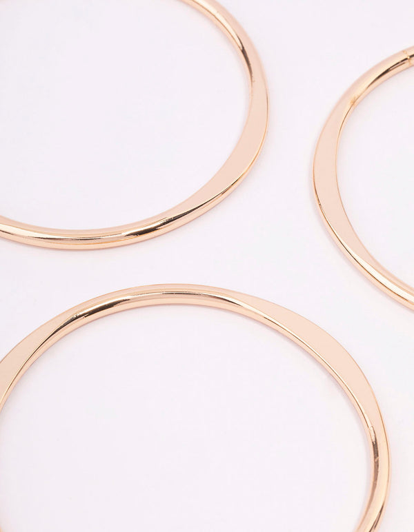 Gold Smooth Organic Bangle Pack