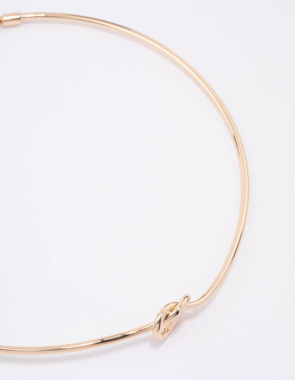 Gold Simple Knotted Choker