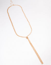 Gold Mixed Chain & Cup Chain Long Necklace - link has visual effect only