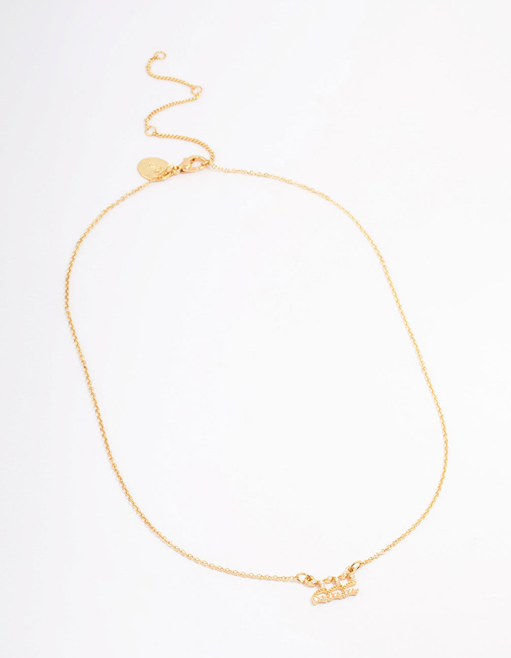 Gold Plated Cubic Zirconia 222 Angel Number Pendant Necklace