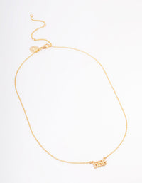 Gold Plated Cubic Zirconia 666 Angel Number Pendant Necklace - link has visual effect only