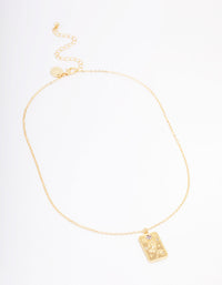 Gold Plated June Birth Month Flower Pendant Necklace - link has visual effect only