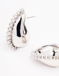 Silver Small Teardrop Stud Earrings - link has visual effect only