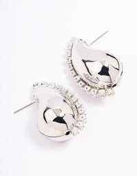 Silver Small Teardrop Stud Earrings - link has visual effect only
