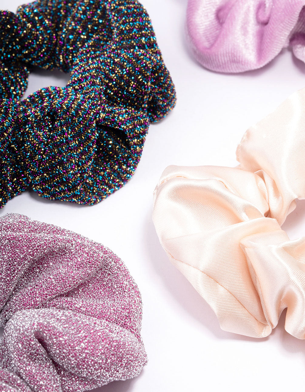 Lilac Christmas Hair Scrunchie Gift 4-Pack