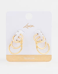 Gold Plated Thin Hoop Earring 3-Pack - link has visual effect only