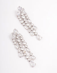 Silver Cascade Stone Drop Earrings - link has visual effect only