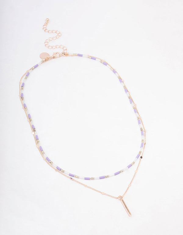 Rose Gold Layered Necklace