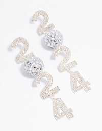 Silver 2024 Disco Drop Earrings - link has visual effect only