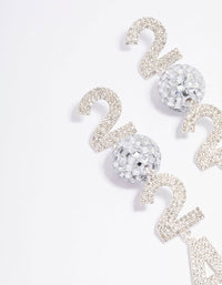 Silver 2024 Disco Drop Earrings - link has visual effect only