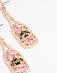 Gold & Pink Luxe Champagne Drop Earrings - link has visual effect only