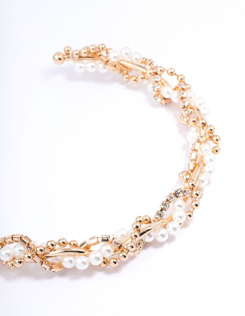 Gold Pearl & Diamante Choker