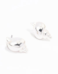 Silver Pointed Shell Stud Earrings - link has visual effect only