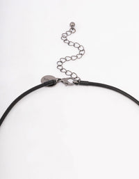Black Flower Drop Y-Shape Necklace - link has visual effect only