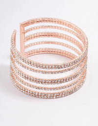 Rose Gold Layered Cup Chain Wrist Cuff - link has visual effect only