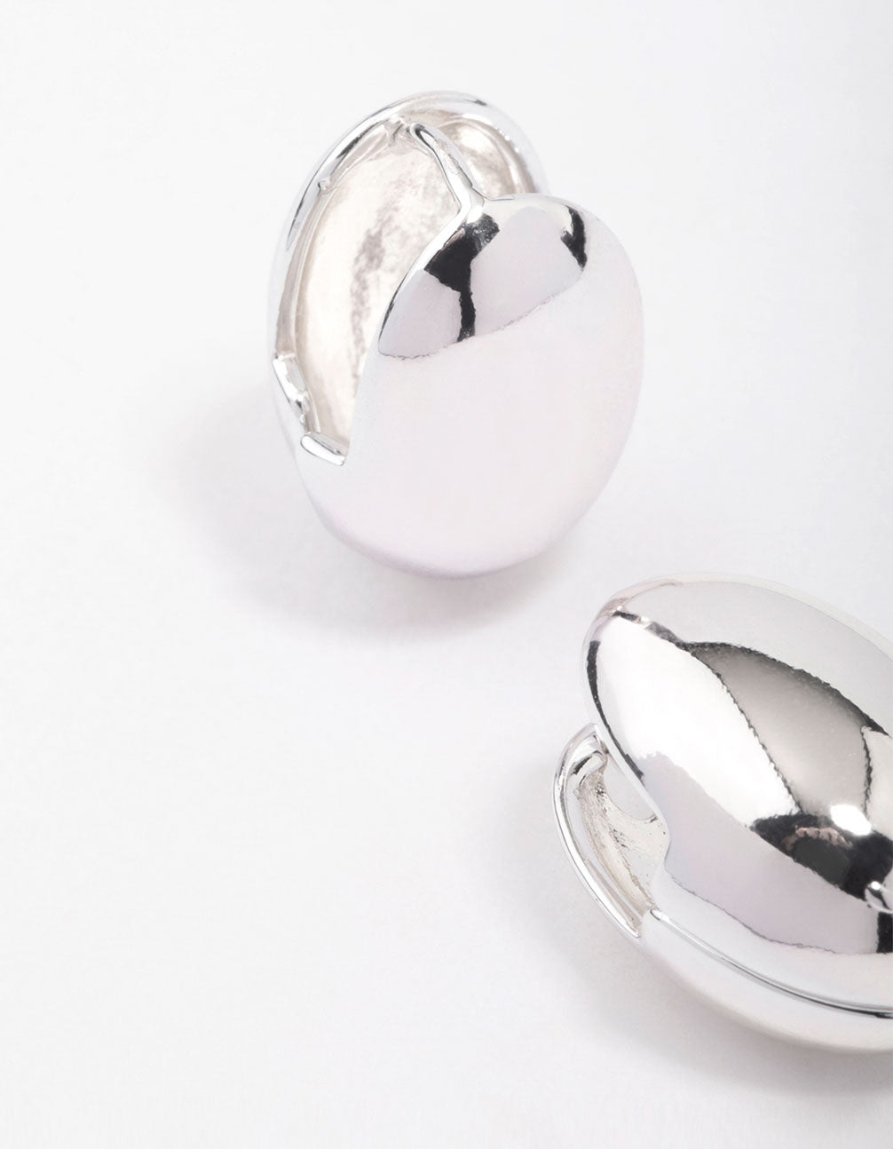 Silver Plated Brass  Grape Huggie Earrings