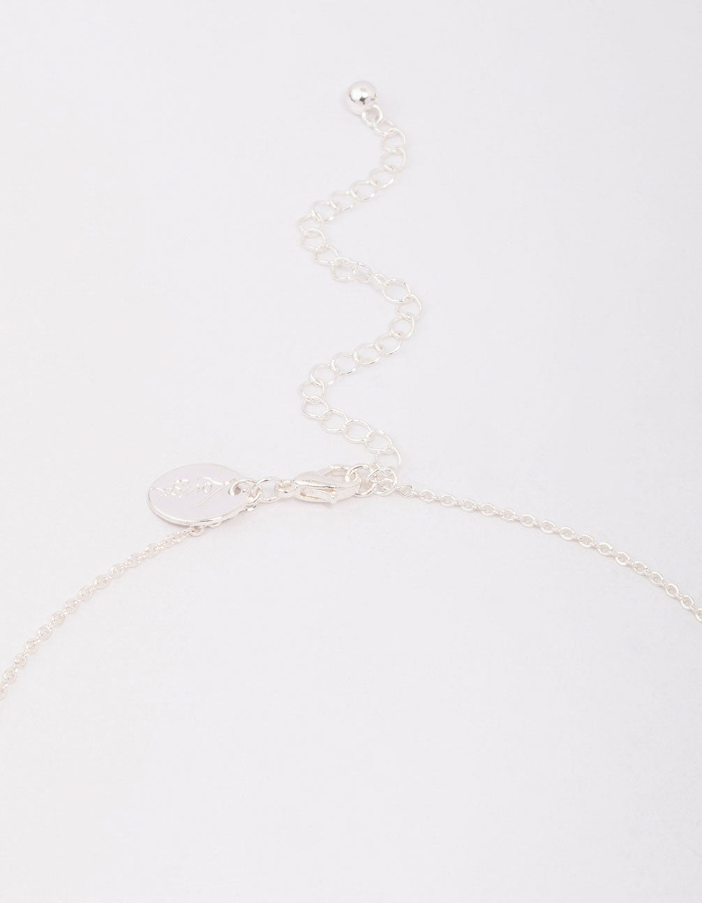 Silver Plated Brass  Large Marquise Cross Pendant Necklace