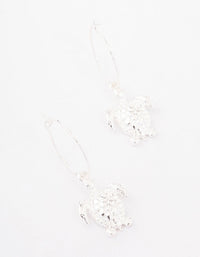 Silver Turtle Hoop Earrings - link has visual effect only