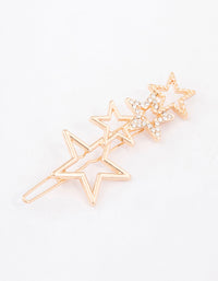 Gold Diamante Star Hair Clip - link has visual effect only