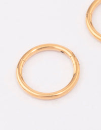 Gold Plated Titanium Fine Sleeper Earrings 6mm - link has visual effect only