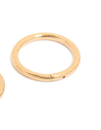 Gold Plated Titanium Fine Sleeper Earrings 6mm - link has visual effect only