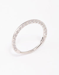 Surgical Steel Cubic Zirconia Clicker Ring - link has visual effect only