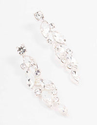 Silver Diamante Vine Drop Earrings - link has visual effect only