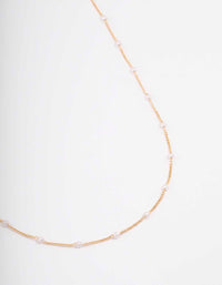 Gold Pearl Chain Necklace - link has visual effect only