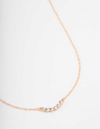 Gold Linear Bezel Diamante Necklace - link has visual effect only