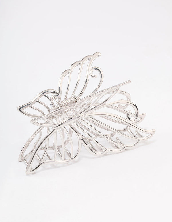 Silver Detail Butterfly Hair Claw Clip