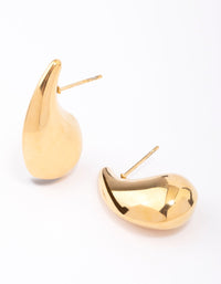 Gold Plated Stainless Steel Skinny Bubble Drop Earrings - link has visual effect only