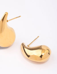 Gold Plated Stainless Steel Skinny Bubble Drop Earrings - link has visual effect only